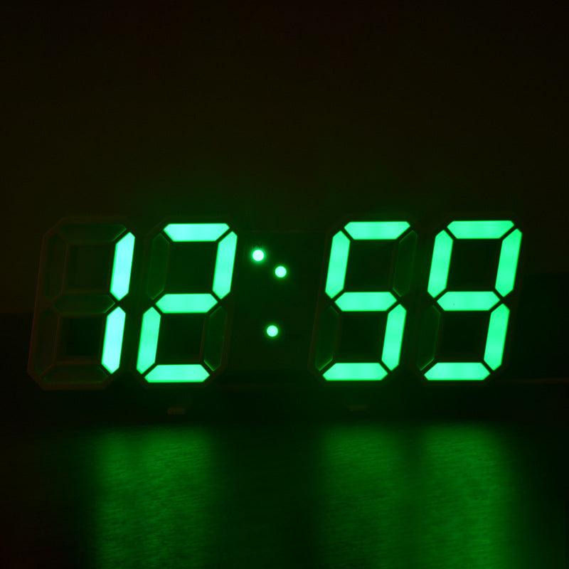 Reloj despertador digital 3D LED de pared o sobremesa