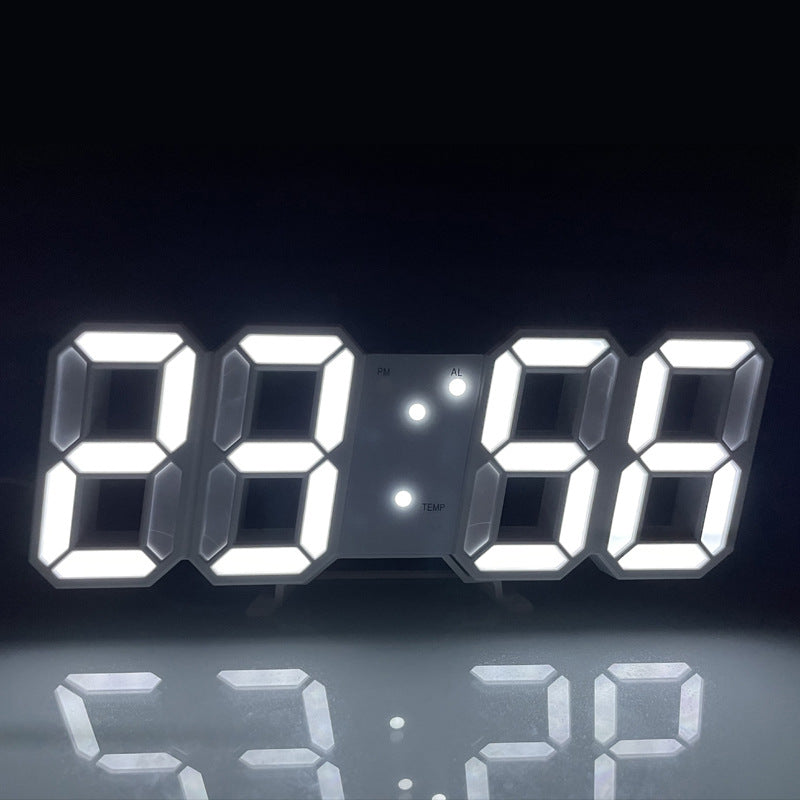 Reloj despertador digital 3D LED de pared o sobremesa