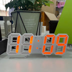Reloj despertador digital 3D LED de pared o sobremesa