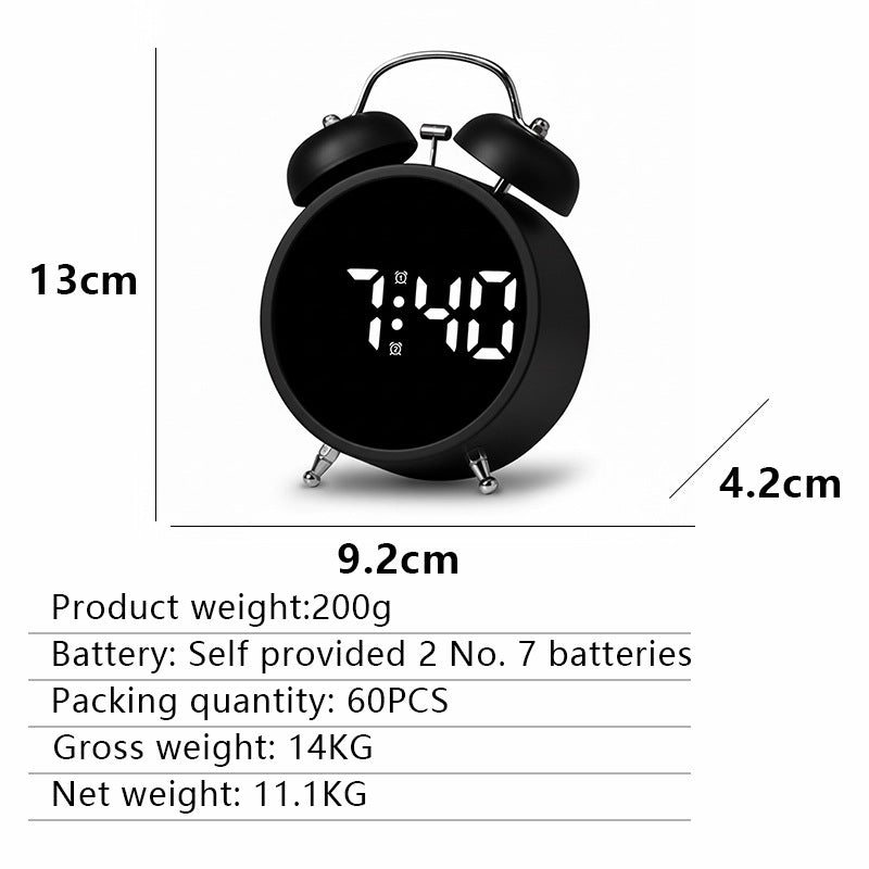 Reloj despertador digital con pantalla grande y función de alarma