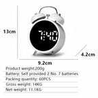 Reloj despertador digital con pantalla grande y función de alarma