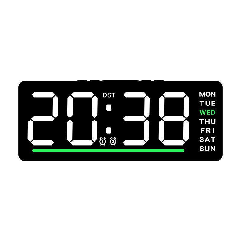 Reloj despertador digital con pantalla LED grande y alarmas múltiples