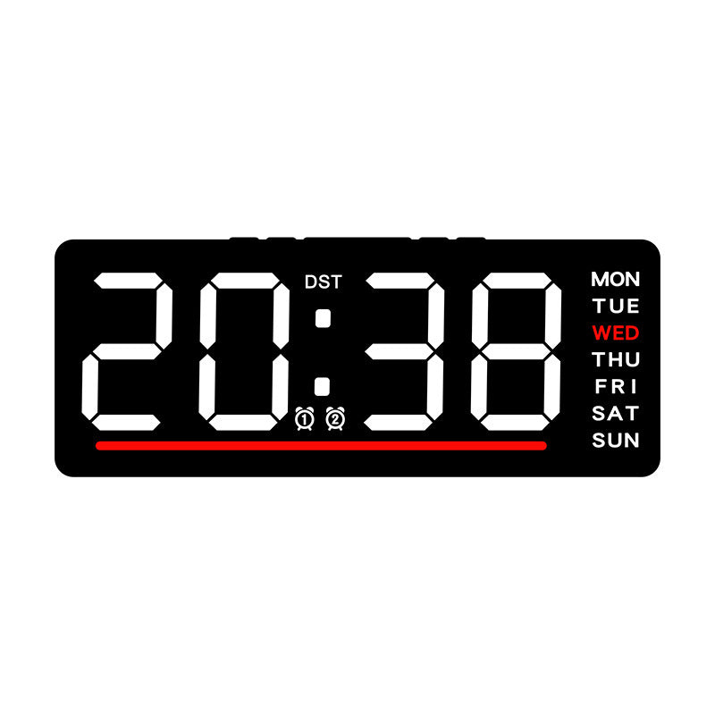Reloj despertador digital con pantalla LED grande y alarmas múltiples