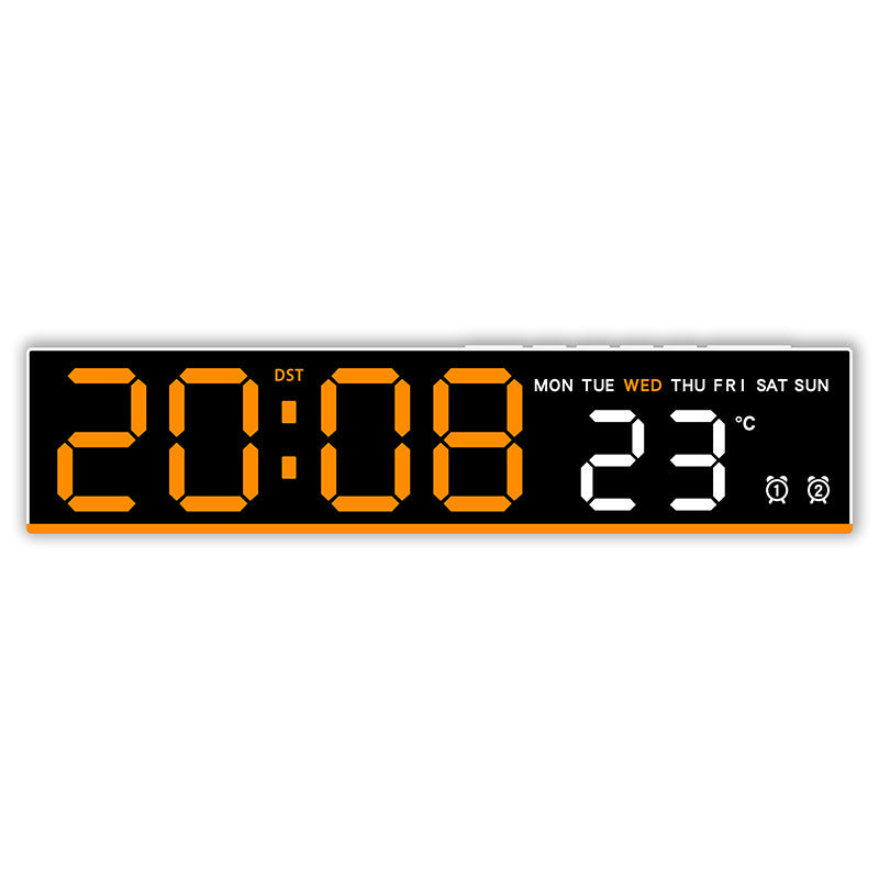 Reloj despertador digital con pantalla LED grande y temperatura
