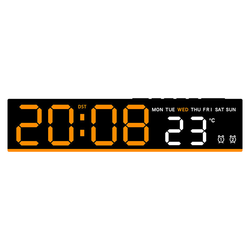Reloj despertador digital con pantalla LED grande y temperatura