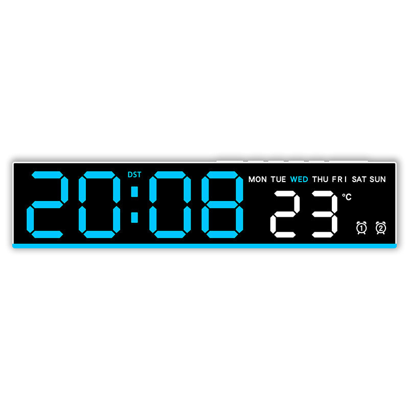 Reloj despertador digital con pantalla LED grande y temperatura