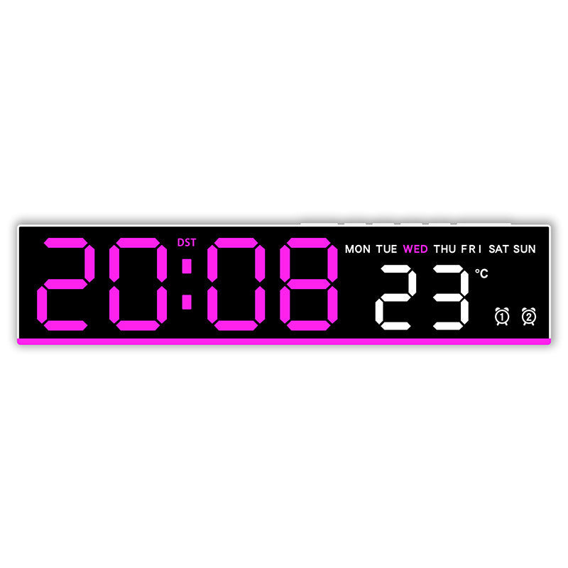 Reloj despertador digital con pantalla LED grande y temperatura