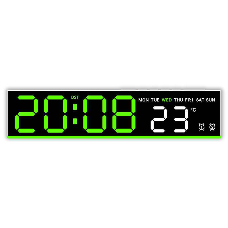 Reloj despertador digital con pantalla LED grande y temperatura