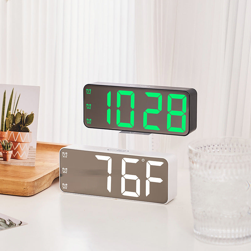 Reloj despertador digital con pantalla LED grande y funciones múltiples