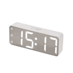 Reloj despertador digital con pantalla LED grande y funciones múltiples
