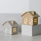Reloj despertador digital creativo con diseño de casa