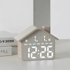 Reloj despertador digital creativo con diseño de casa