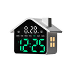 Reloj despertador digital creativo con diseño de casa