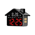 Reloj despertador digital creativo con diseño de casa