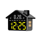 Reloj despertador digital creativo con diseño de casa