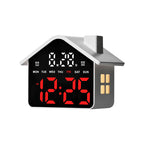 Reloj despertador digital creativo con diseño de casa
