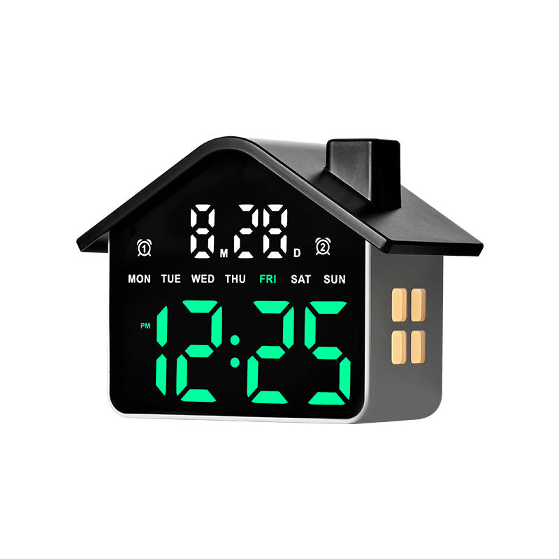 Reloj despertador digital creativo con diseño de casa