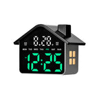 Reloj despertador digital creativo con diseño de casa