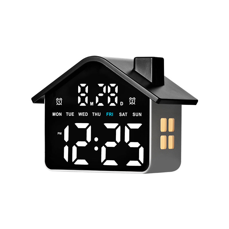 Reloj despertador digital creativo con diseño de casa
