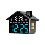 Reloj despertador digital creativo con diseño de casa
