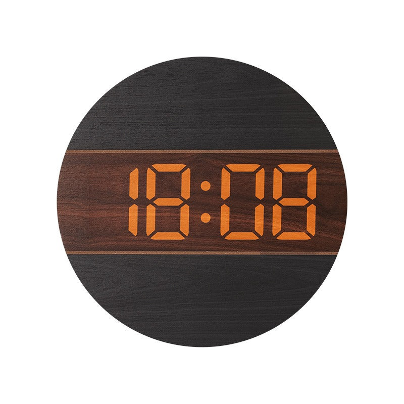 Reloj digital de madera con diseño moderno