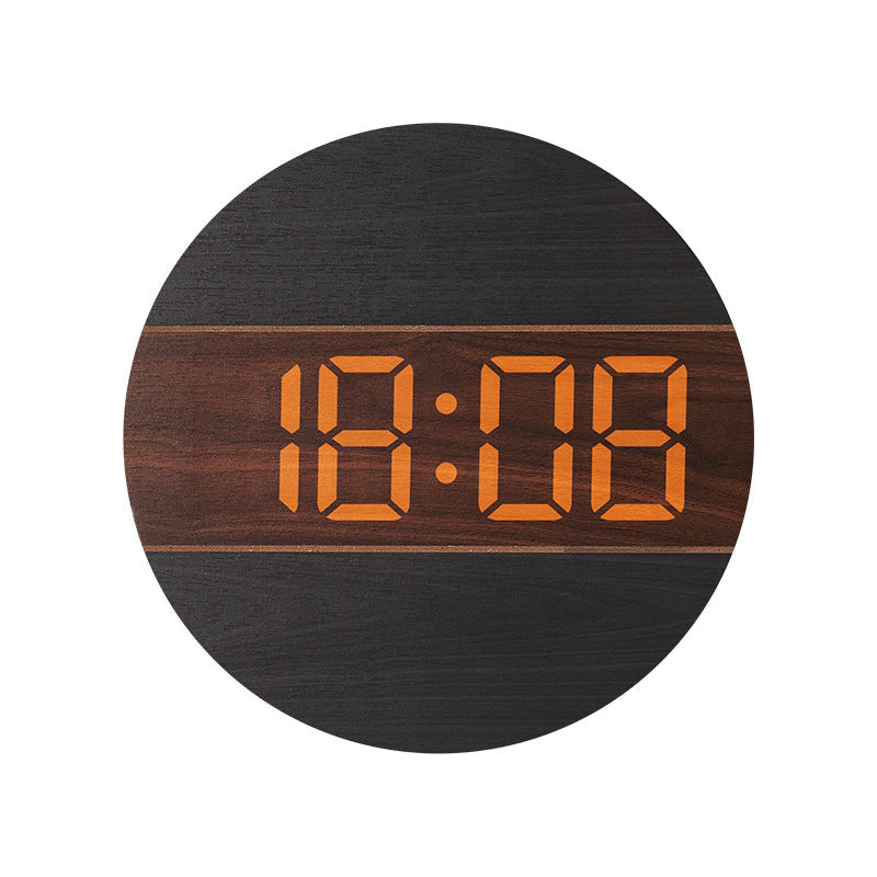 Reloj digital de madera con diseño moderno