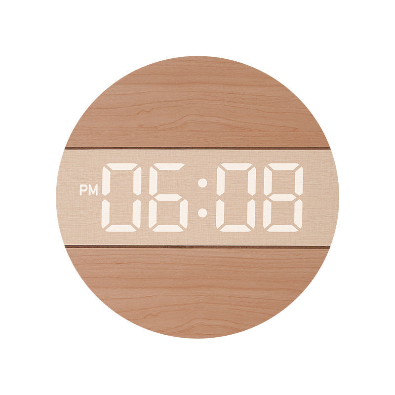 Reloj digital de madera con diseño moderno