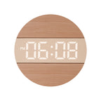 Reloj digital de madera con diseño moderno