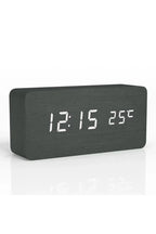 Reloj digital LED de madera