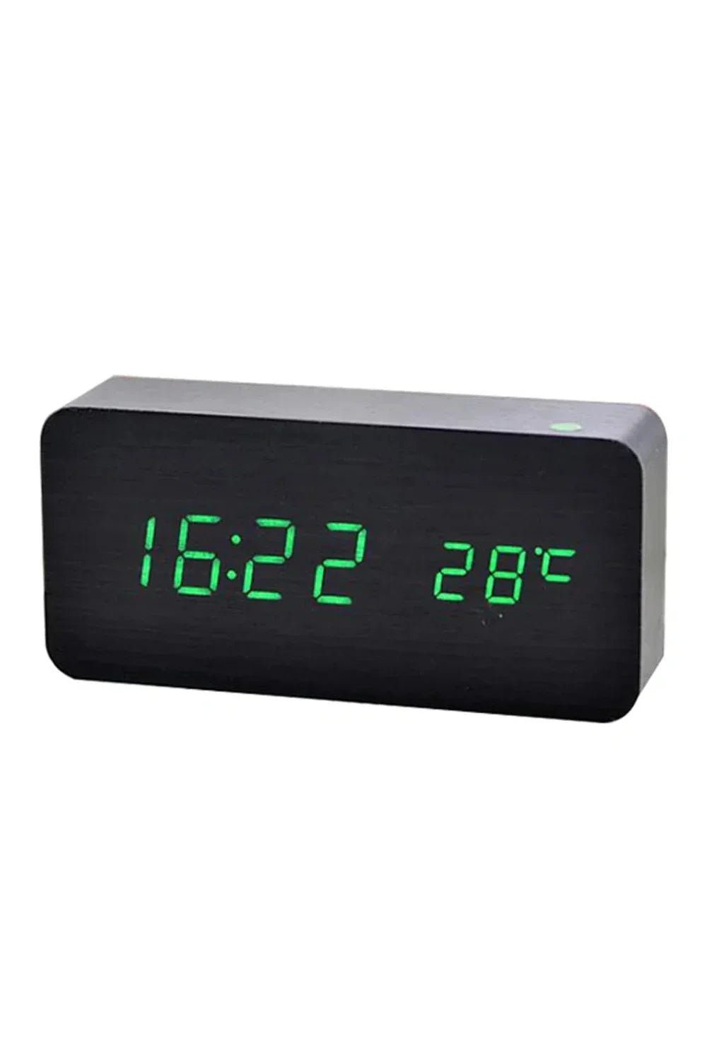 Reloj digital LED de madera