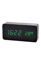 Reloj digital LED de madera