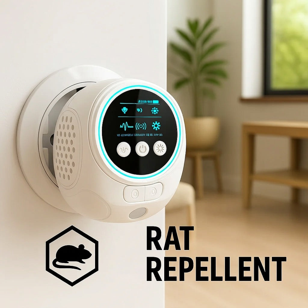 Repelente ultrasónico de roedores para interior y exterior