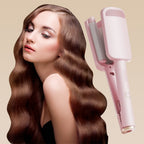 Rizador de pelo LuxéCurl 32 mm para rizos ondulados con acabado profesional