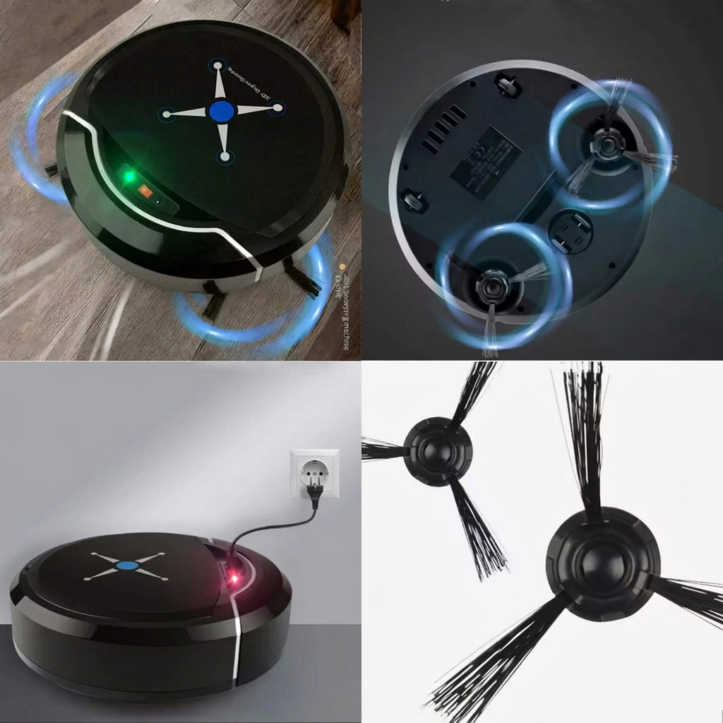 Robot aspirador | Limpia automáticamente, cabe bajo los muebles | para suelos duros y alfombras | CleanBot