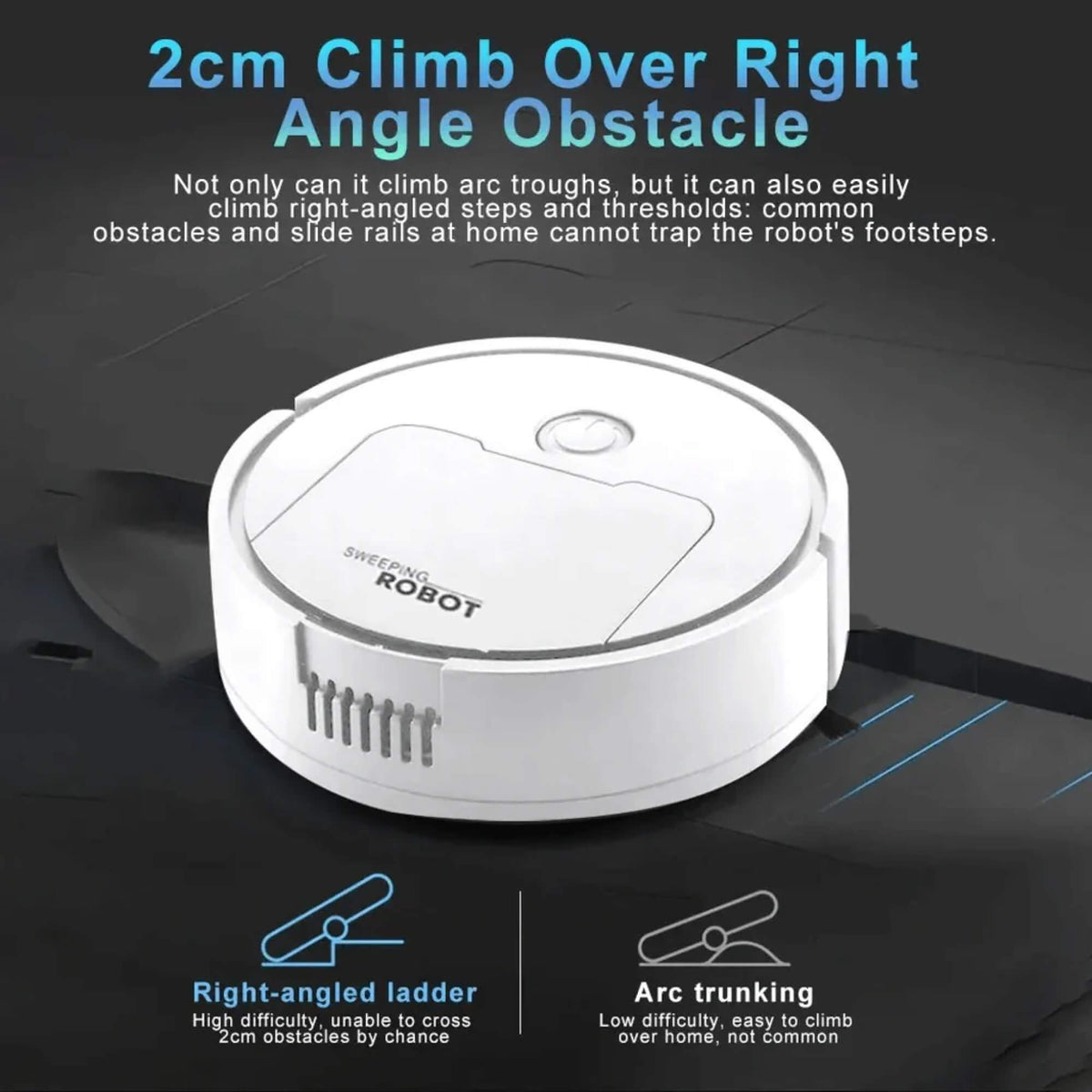 Robot aspirador | Limpia automáticamente, cabe bajo los muebles | para suelos duros y alfombras | CleanBot