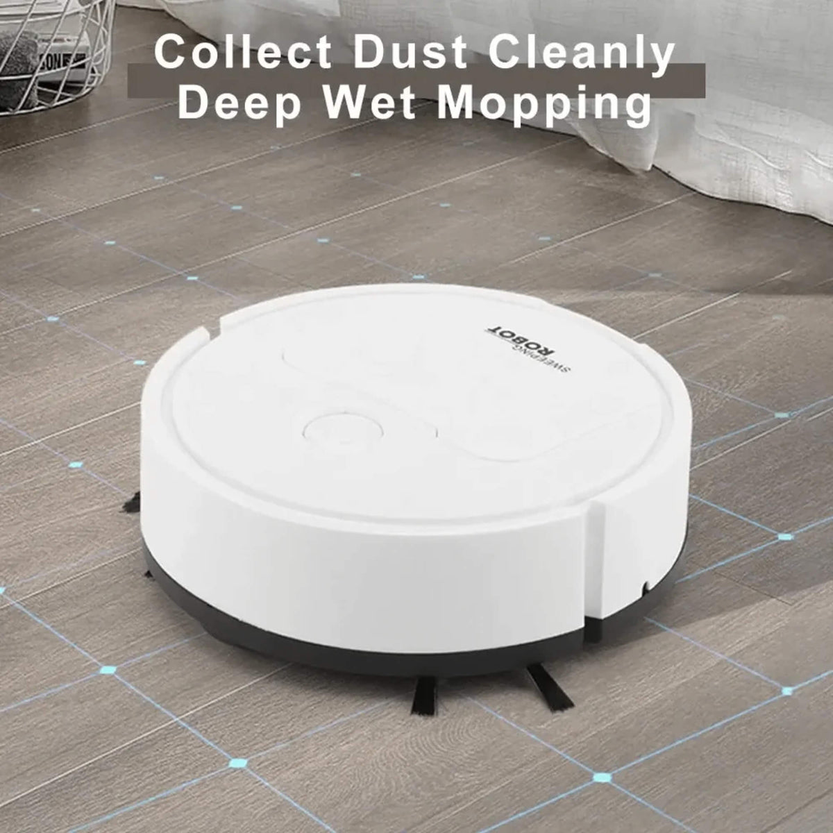 Robot aspirador | Limpia automáticamente, cabe bajo los muebles | para suelos duros y alfombras | CleanBot