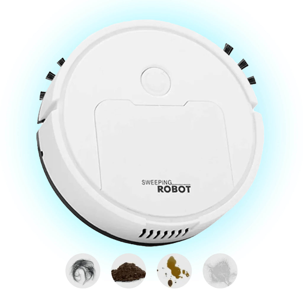 Robot aspirador | Limpia automáticamente, cabe bajo los muebles | para suelos duros y alfombras | CleanBot
