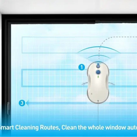 Robot limpiacristales de doble cabezal con cable y almohadillas de microfibra