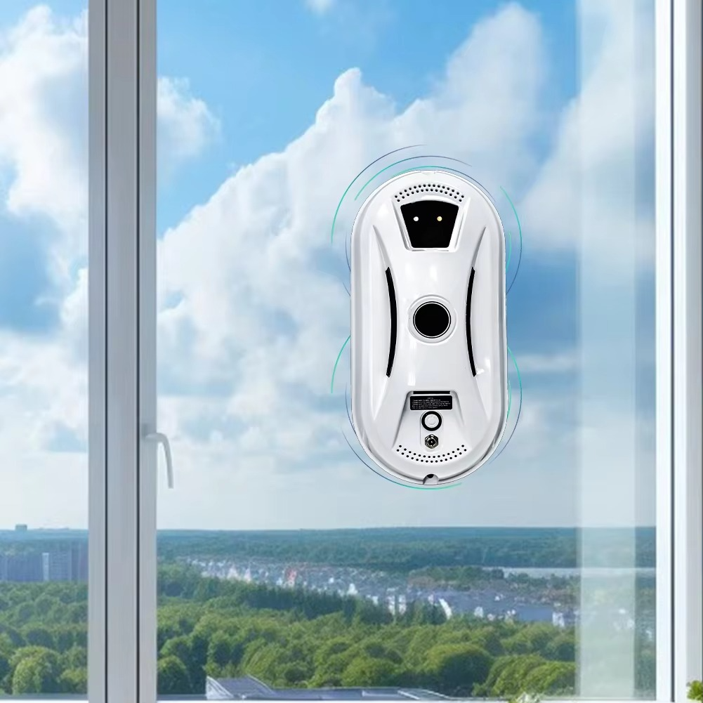 Robot limpiacristales inteligente con mando a distancia y cuerda de seguridad