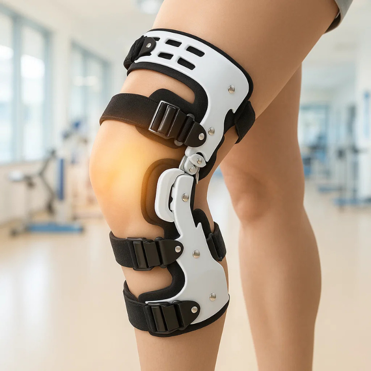 Rodillera descargadora con estabilización ajustable, derecha o izquierda, talla única – ArthroGuard