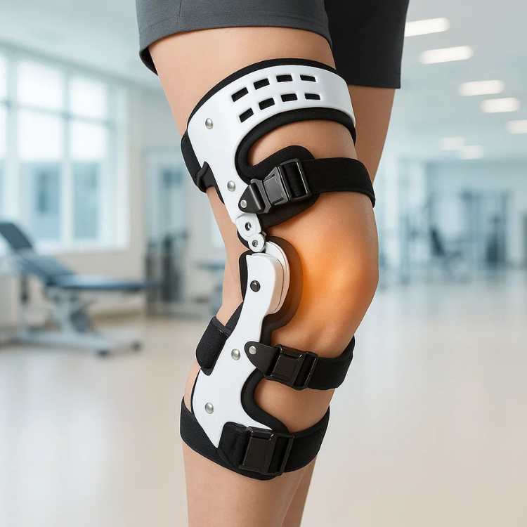 Rodillera descargadora con estabilización ajustable, derecha o izquierda, talla única – ArthroGuard
