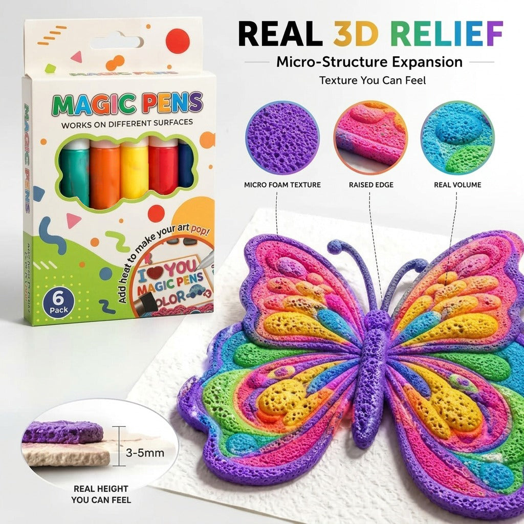 Rotuladores mágicos 3D – Dibuja y crea arte hinchable con un solo trazo