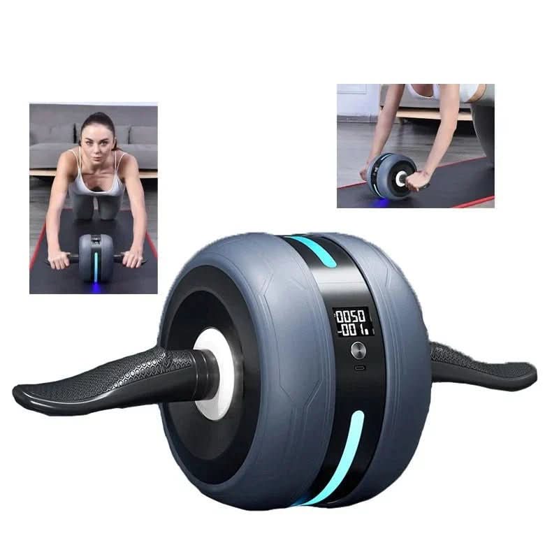 Rueda abdominal con rebote automático y contador para entrenamiento de core efectivo