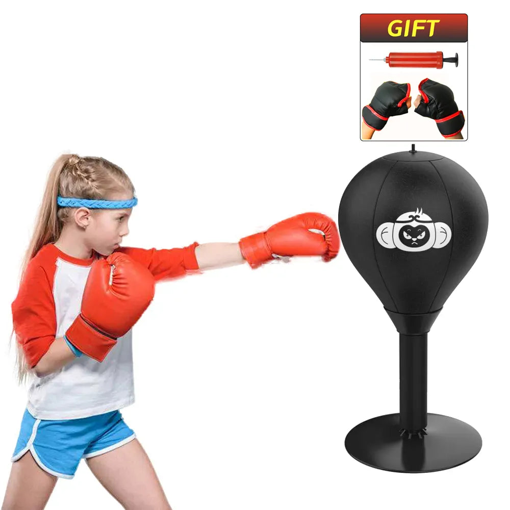 Saco de boxeo de sobremesa con ventosa