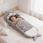 Saco de dormir infantil ligero con capucha — Almohada plegable integrada
