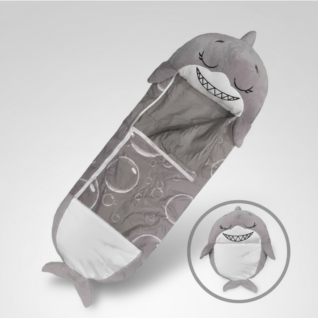 Saco de dormir infantil ligero con capucha — Almohada plegable integrada