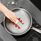 Sartén de titanio premium sin revestimiento para todo tipo de cocinas