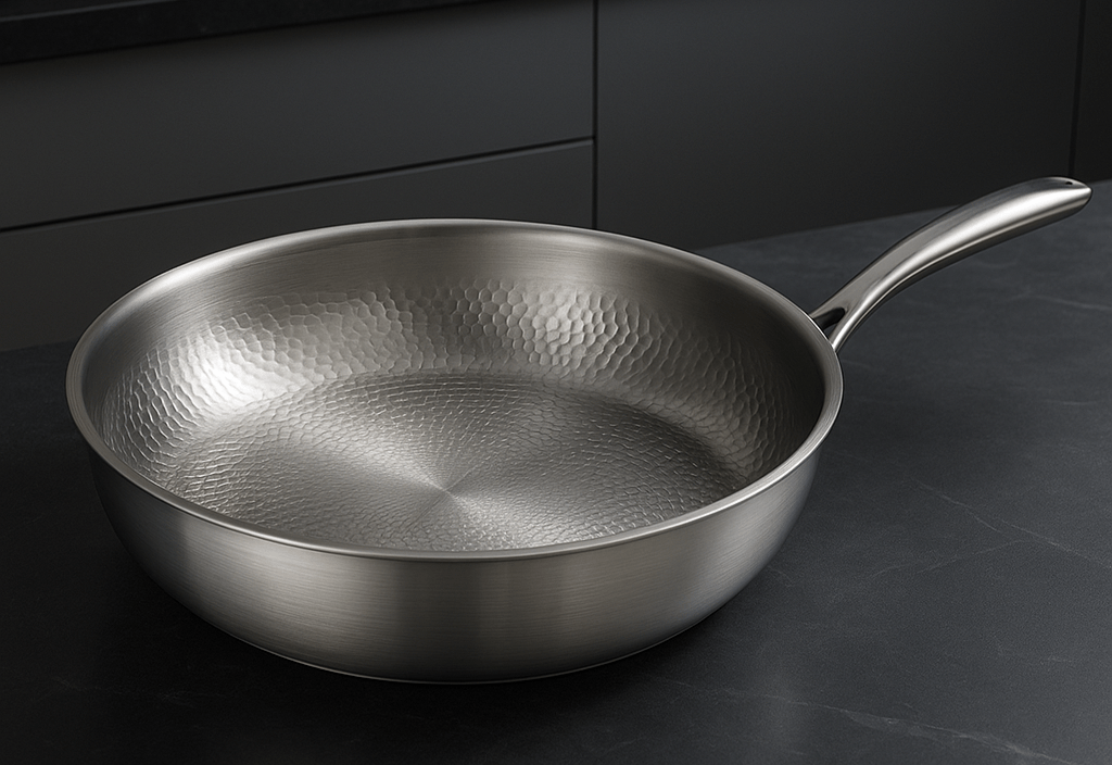 Sartén de titanio premium sin revestimiento para todo tipo de cocinas