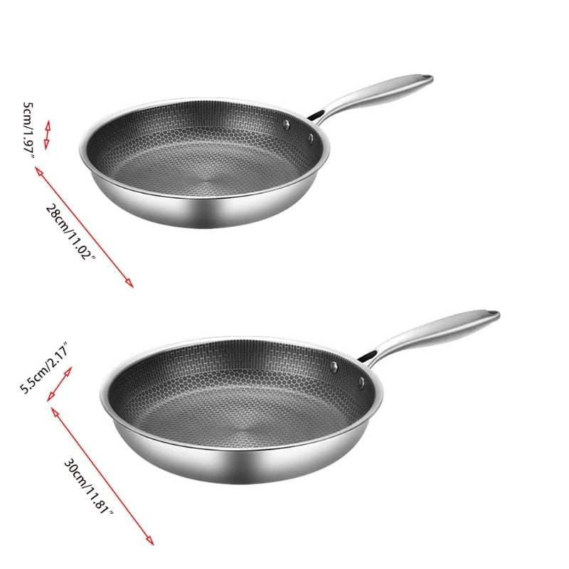 Sartén antiadherente de acero inoxidable Chefverro con estructura de panal