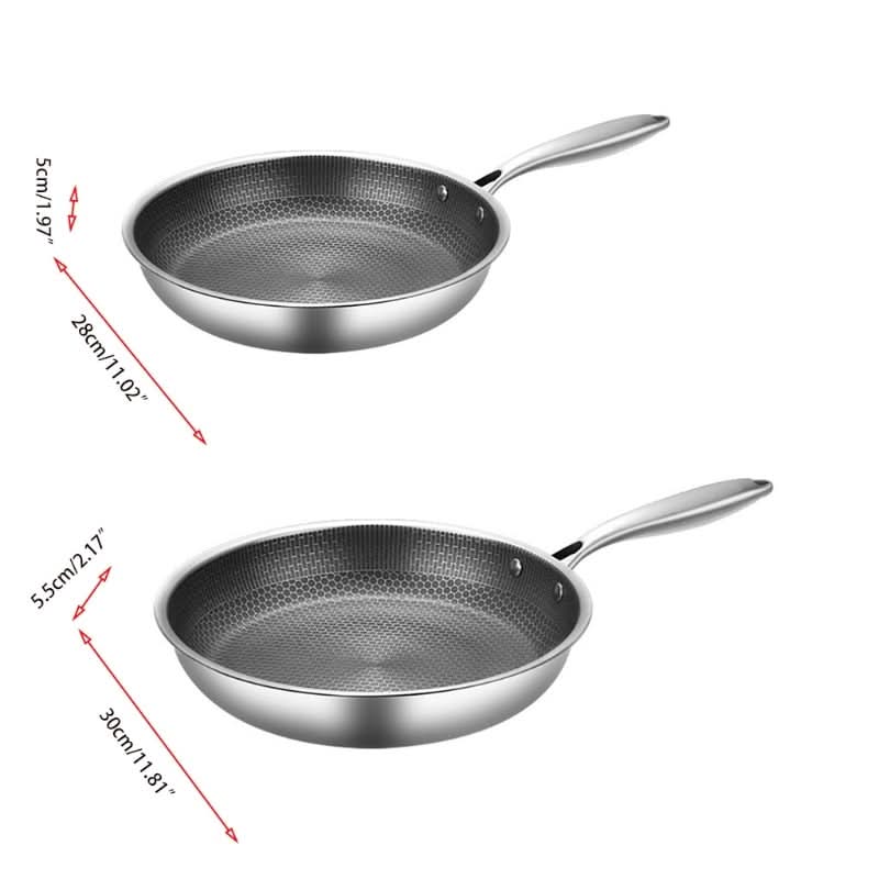 Sartén antiadherente de acero inoxidable para cocinar sin esfuerzo